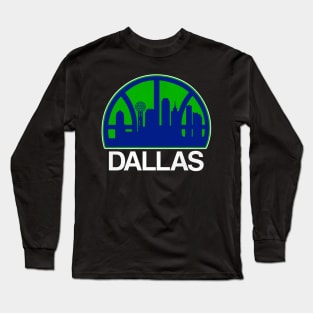 Dallas Basketball Skyline Long Sleeve T-Shirt
